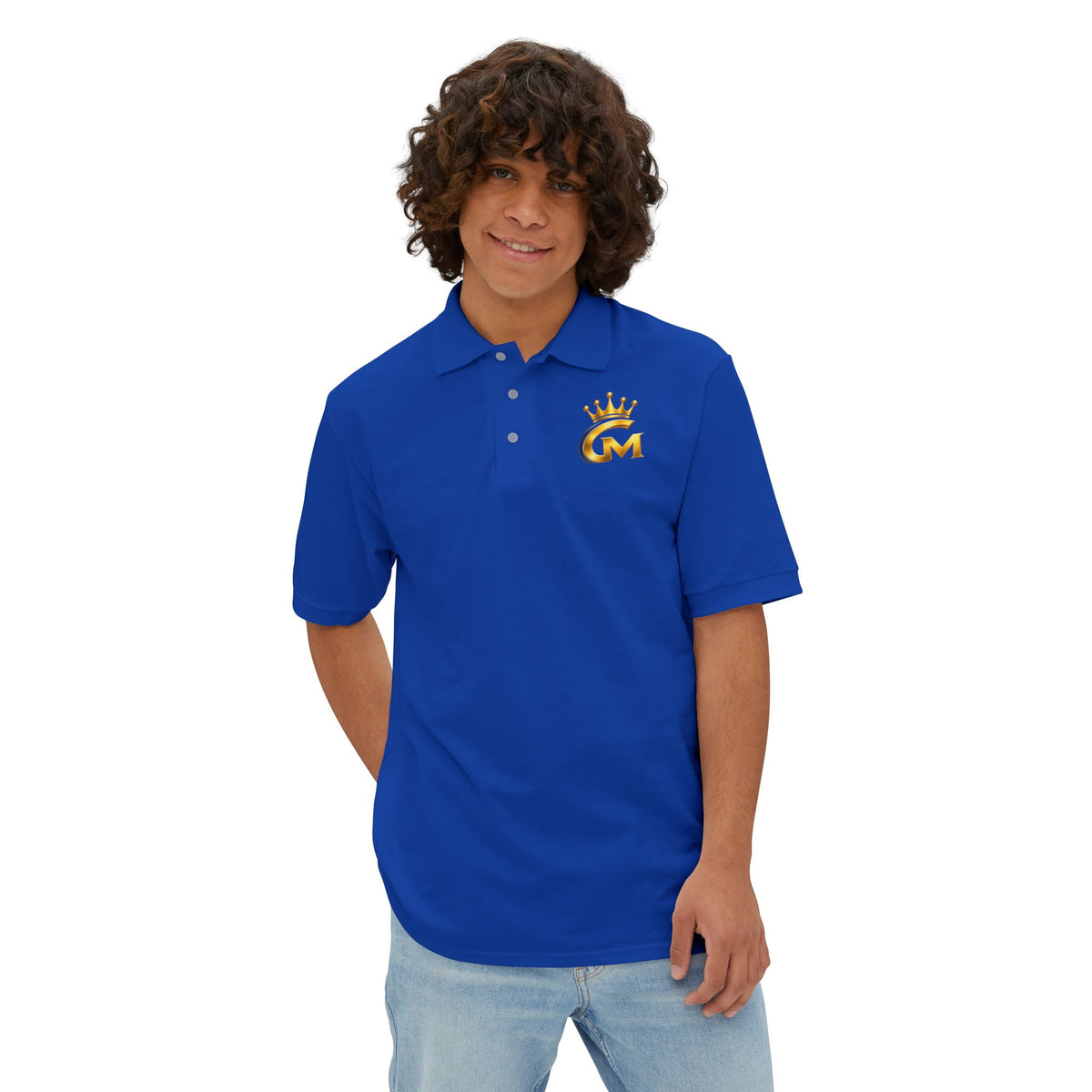 G-Money Wear Polo Shirt — Embroidered Crown Logo Men’s Piqué Polo