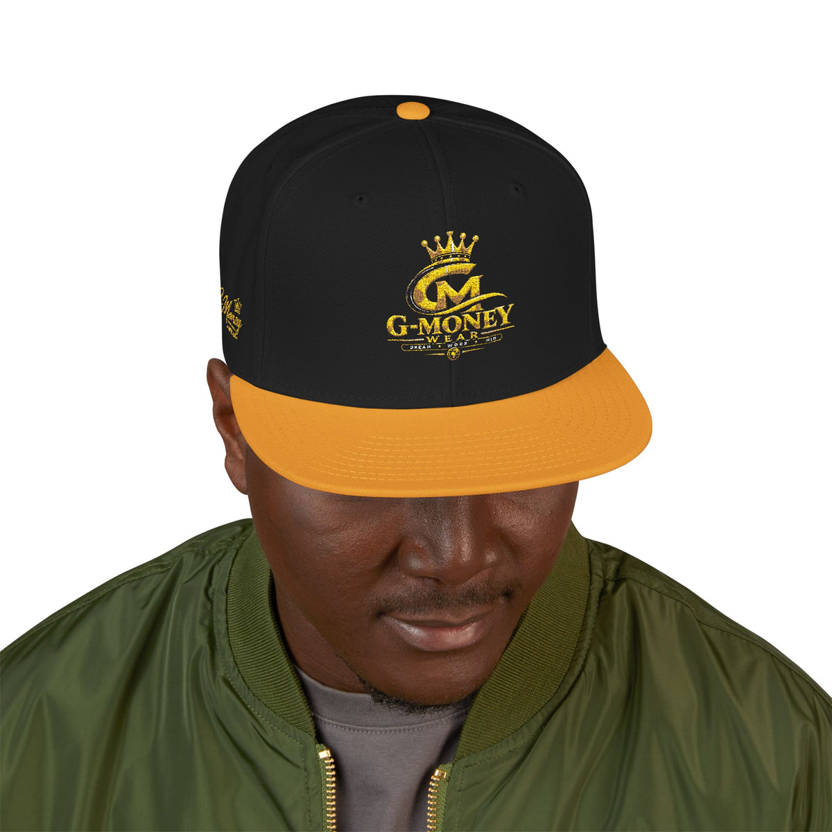 Money Crown Embroidered Snapback Hat