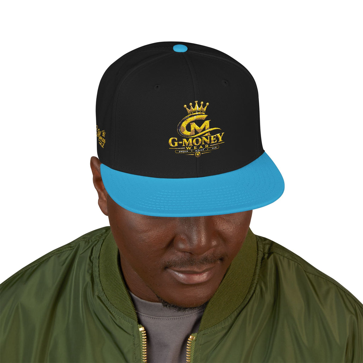 Money Crown Embroidered Snapback Hat