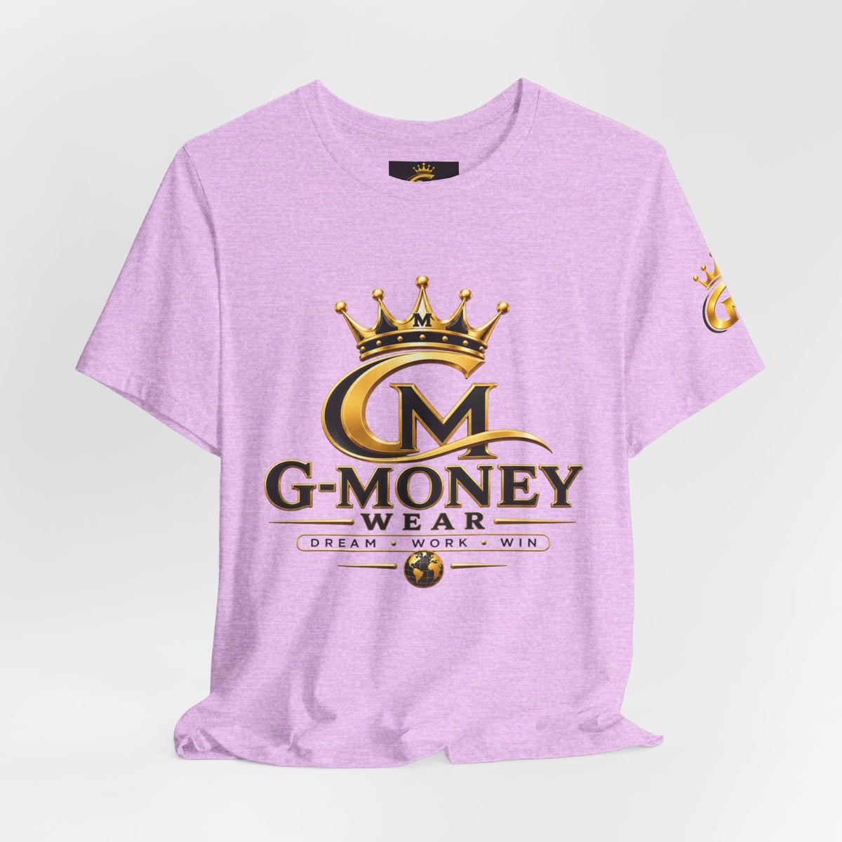 G-Money Wear Crown Logo Tee — Dream Work Win Graphic T-Shirt