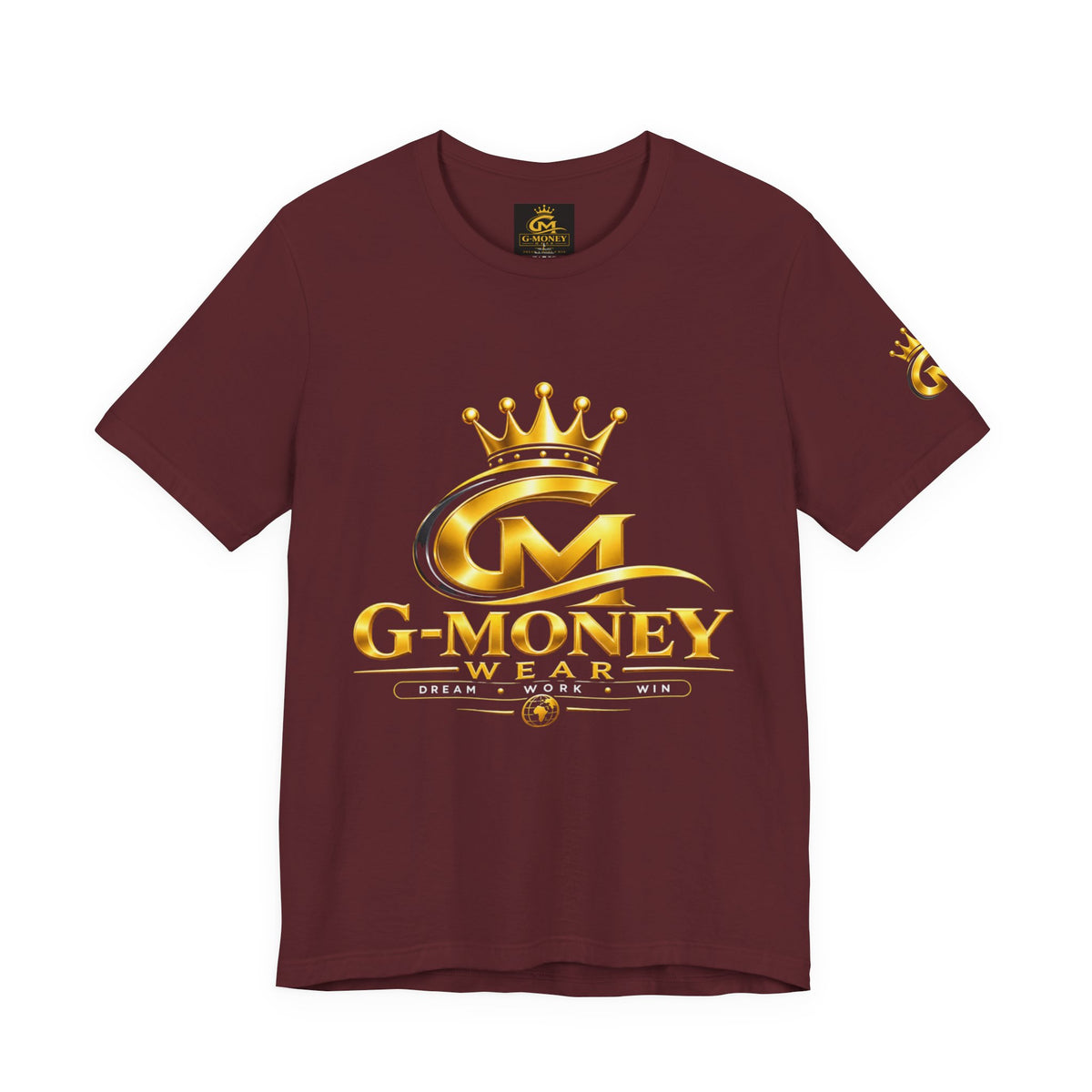 G-Money Logo T‑Shirt — Gold Crown Streetwear Tee