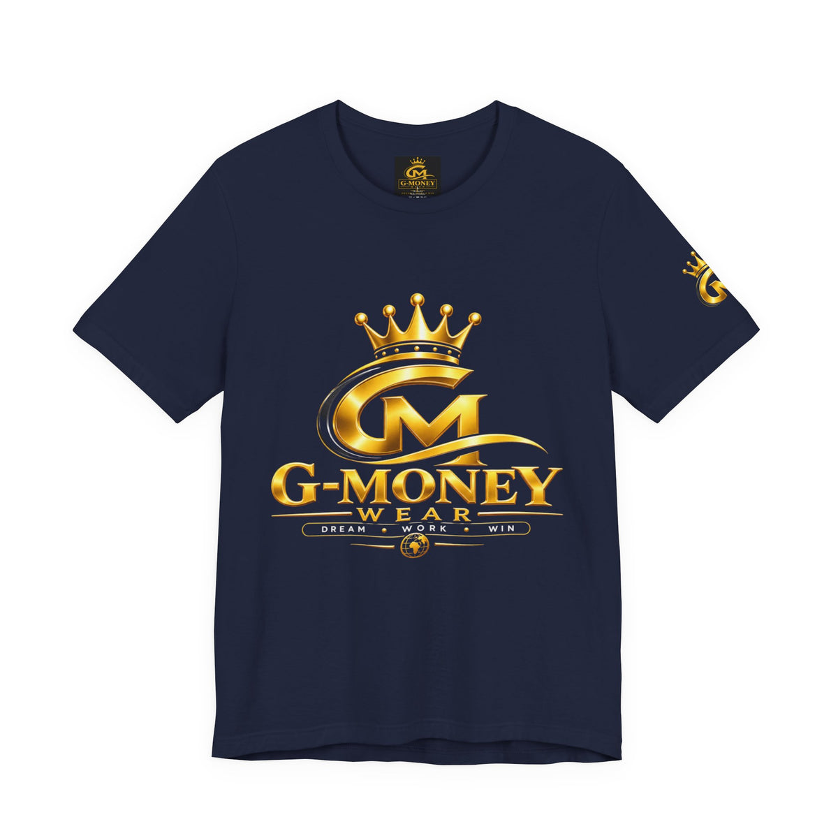 G-Money Logo T‑Shirt — Gold Crown Streetwear Tee