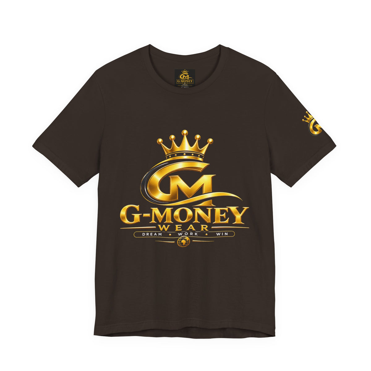 G-Money Logo T‑Shirt — Gold Crown Streetwear Tee