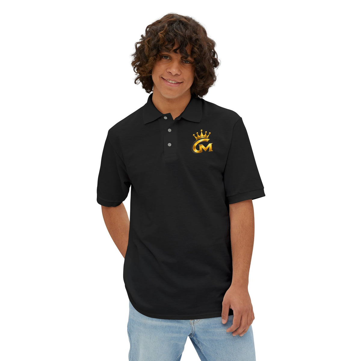 G-Money Wear Polo Shirt — Embroidered Crown Logo Men’s Piqué Polo