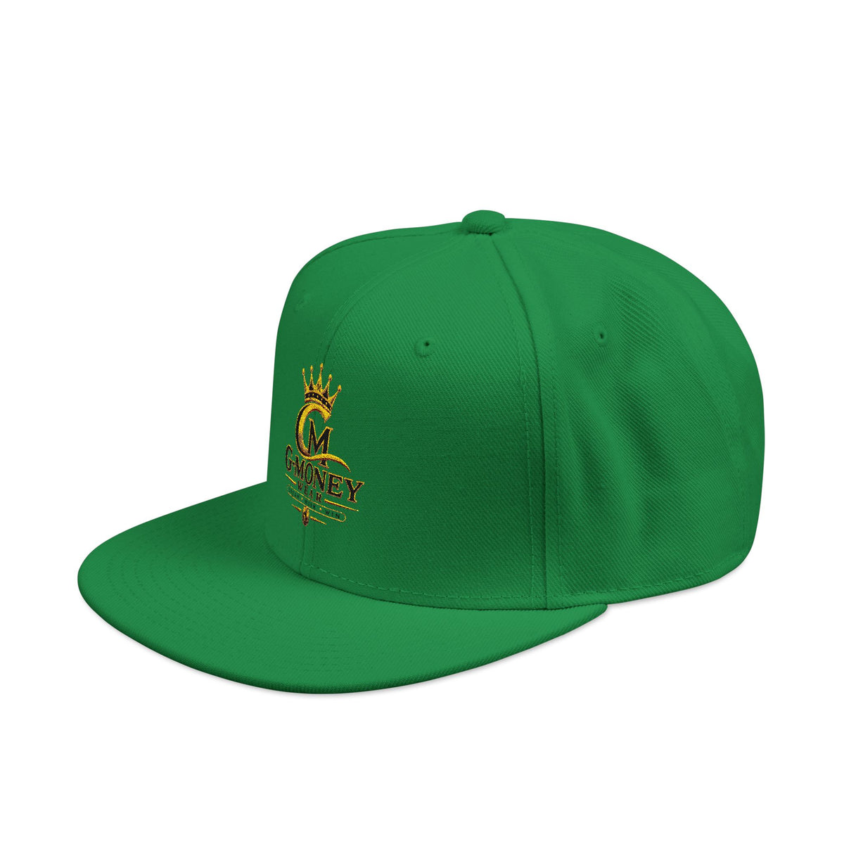 Embroidered Crown Snapback Hat — Red & Black Streetwear Cap