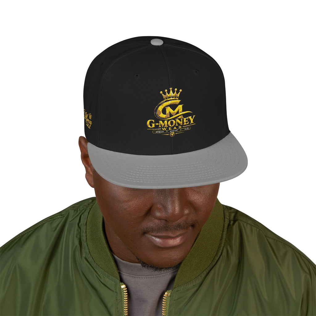 Money Crown Embroidered Snapback Hat