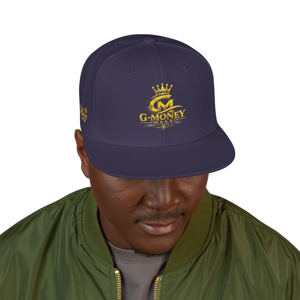 Money Crown Embroidered Snapback Hat