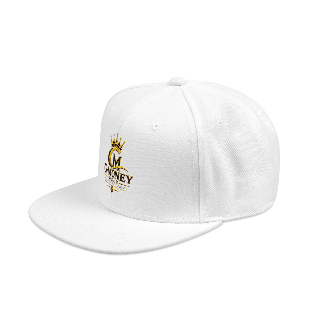 Embroidered Crown Snapback Hat — Red & Black Streetwear Cap