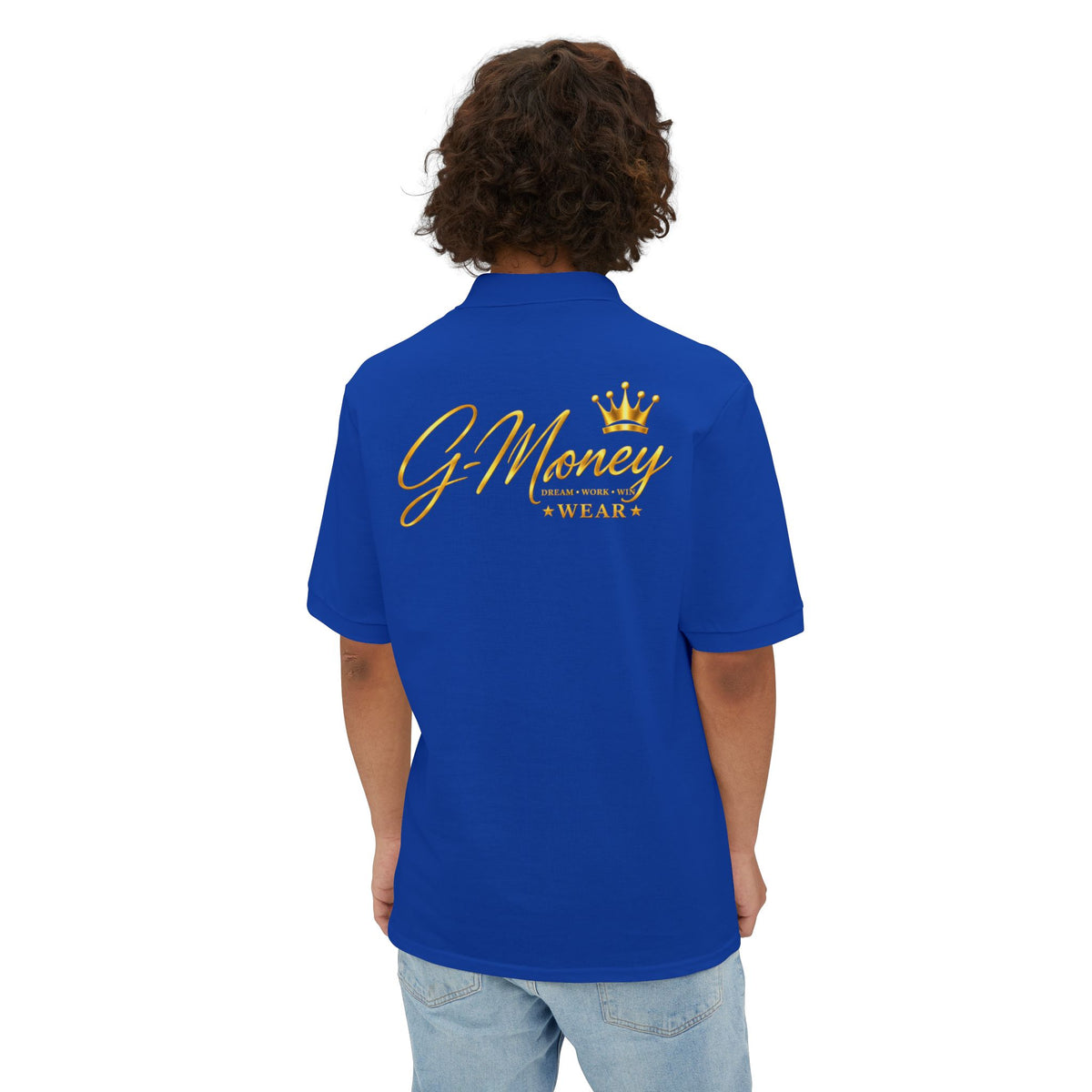 G-Money Wear Polo Shirt — Embroidered Crown Logo Men’s Piqué Polo
