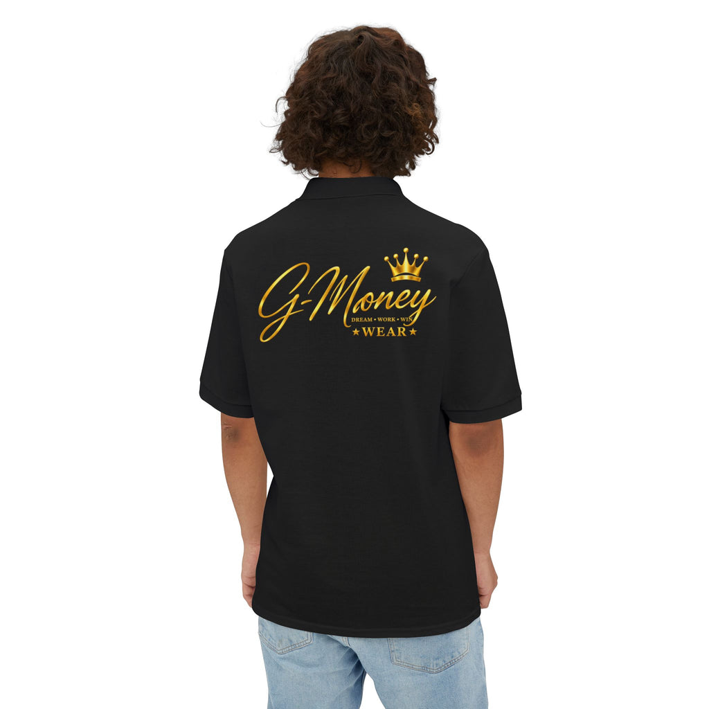 G-Money Wear Polo Shirt — Embroidered Crown Logo Men’s Piqué Polo