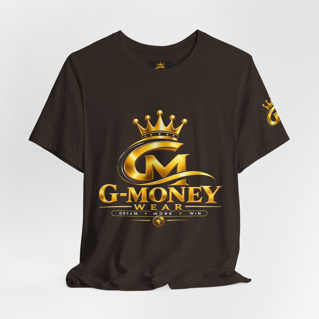 G-Money Logo T‑Shirt — Gold Crown Streetwear Tee