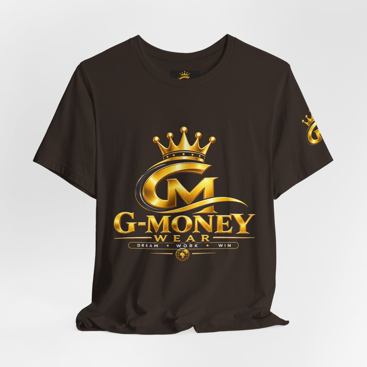 G-Money Logo T‑Shirt — Gold Crown Streetwear Tee