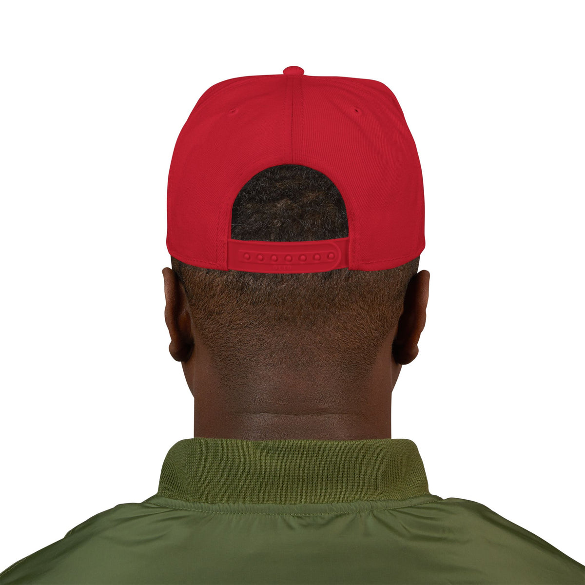 Embroidered Crown Snapback Hat — Red & Black Streetwear Cap