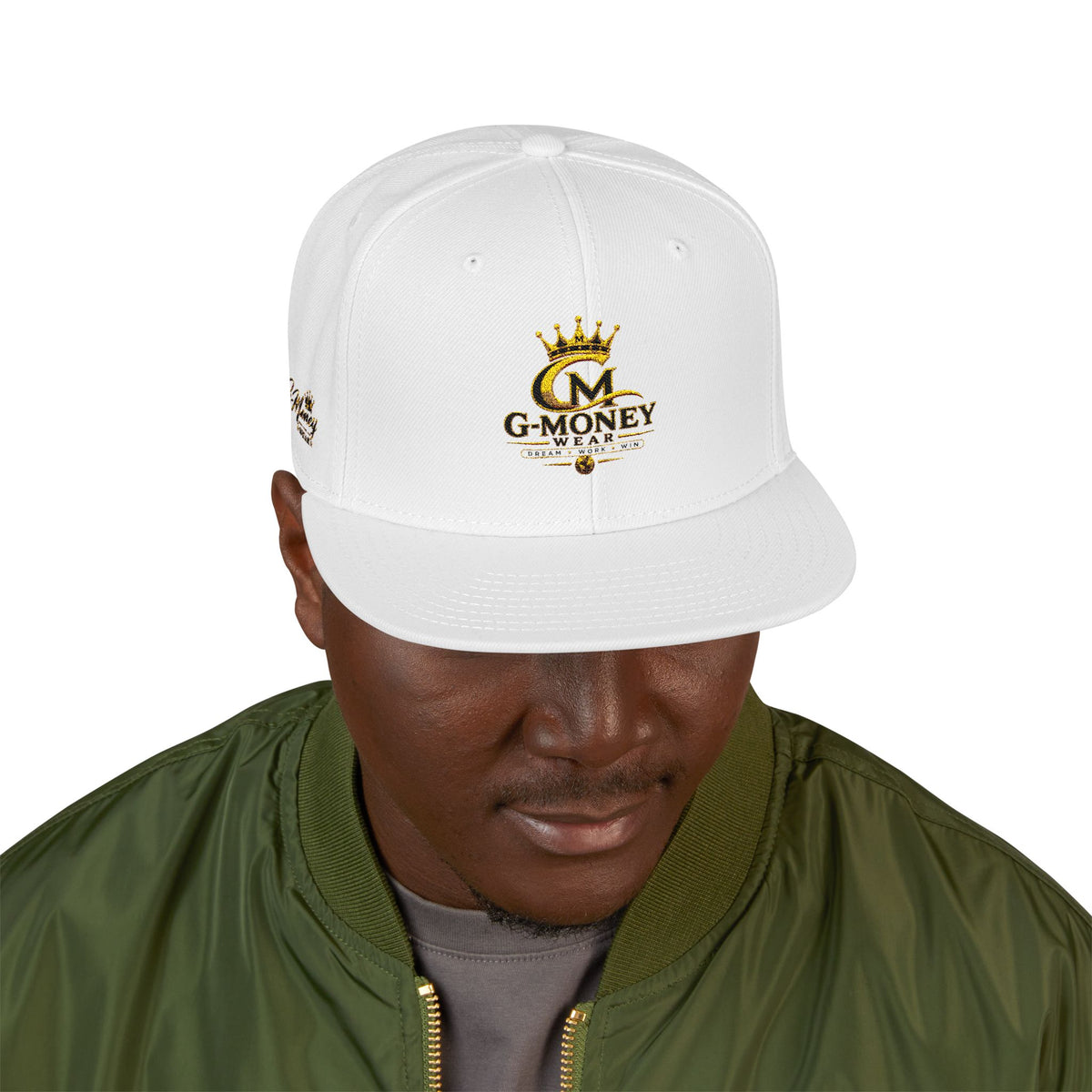 Embroidered Crown Snapback Hat — Red & Black Streetwear Cap
