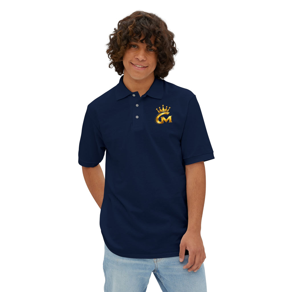 G-Money Wear Polo Shirt — Embroidered Crown Logo Men’s Piqué Polo