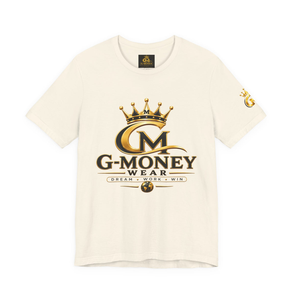 G-Money Wear Crown Logo Tee — Dream Work Win Graphic T-Shirt