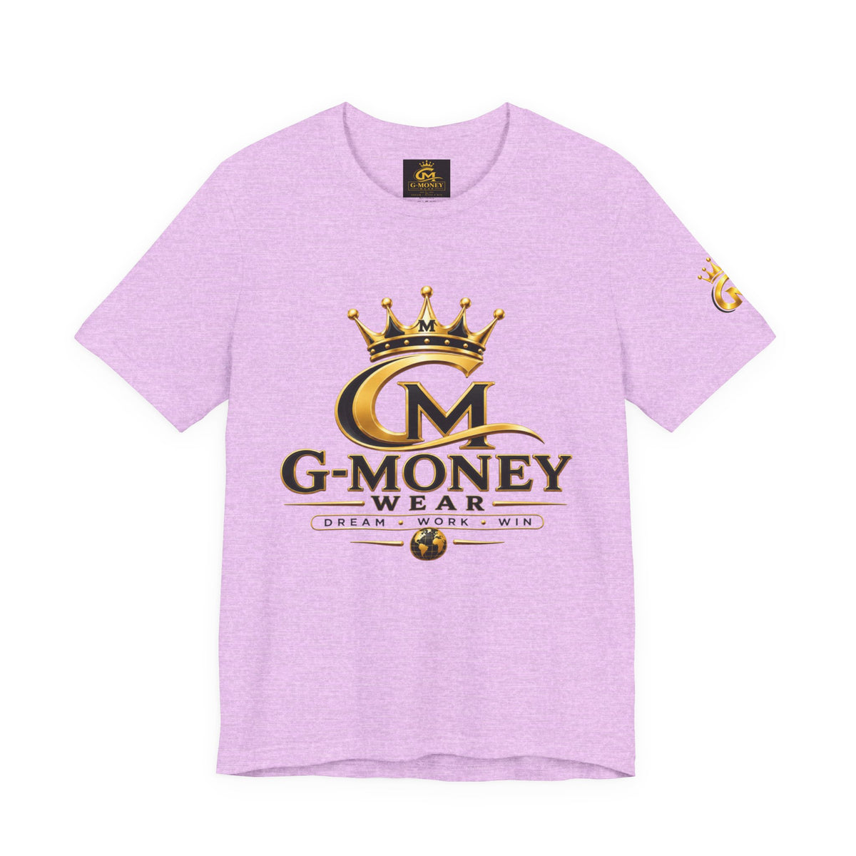 G-Money Wear Crown Logo Tee — Dream Work Win Graphic T-Shirt