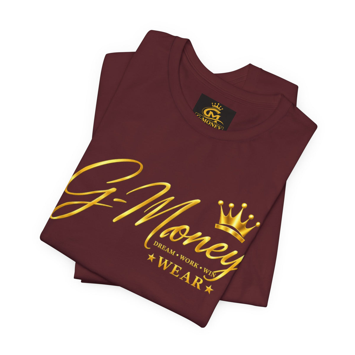 G-Money Wear Crown Logo T-Shirt — Gold Script Streetwear Tee