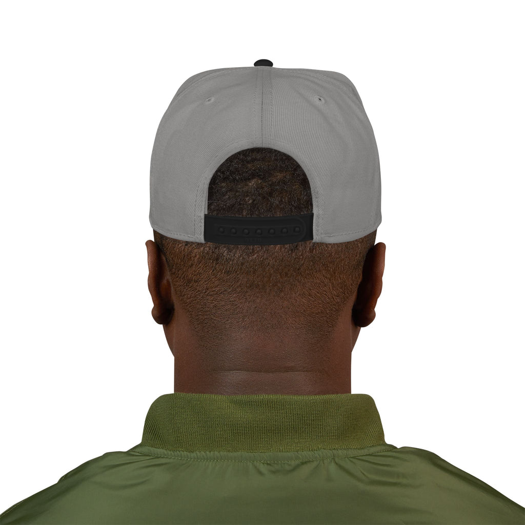 Embroidered Crown Snapback Hat — Red & Black Streetwear Cap