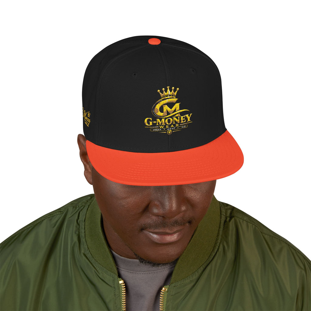 Money Crown Embroidered Snapback Hat