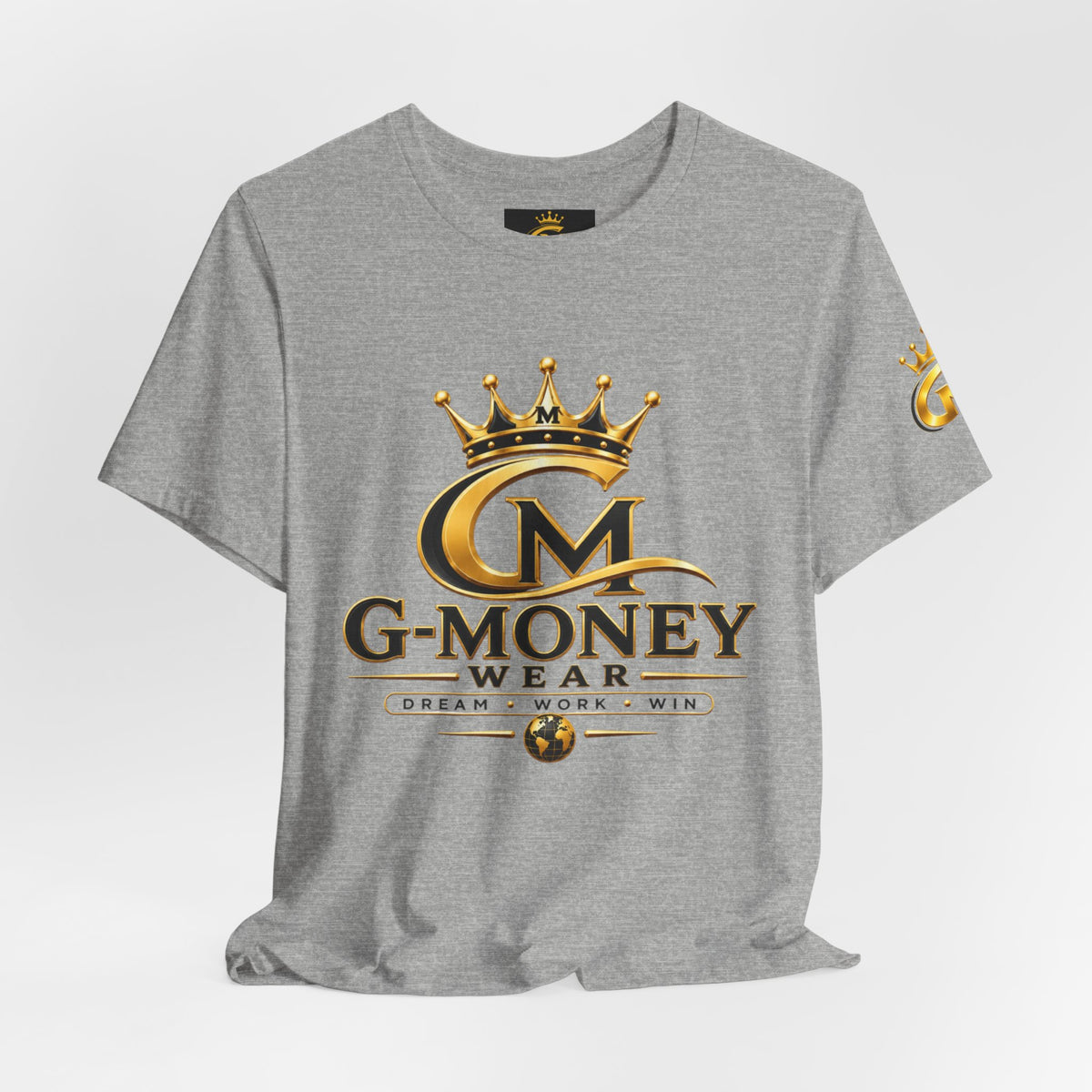 G-Money Wear Crown Logo Tee — Dream Work Win Graphic T-Shirt