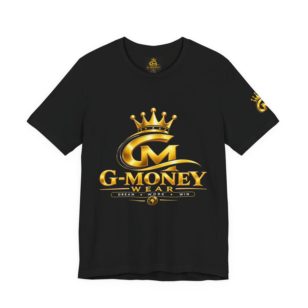 G-Money Logo T‑Shirt — Gold Crown Streetwear Tee