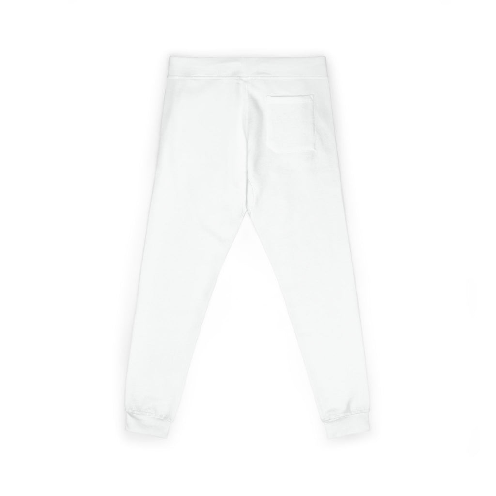 Embroidered 'Queen Vibes' Fleece Sweatpants — Cozy White Joggers