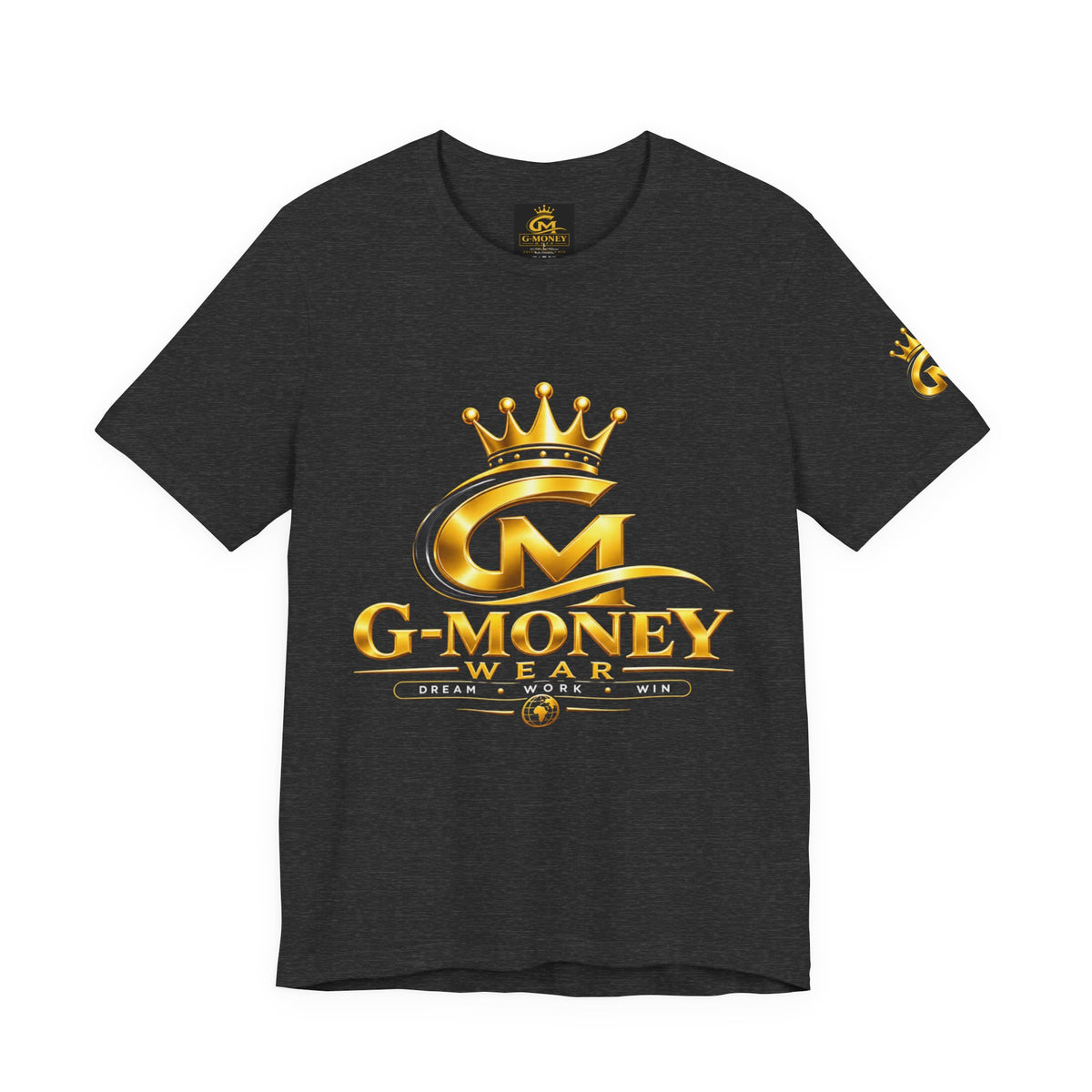 G-Money Logo T‑Shirt — Gold Crown Streetwear Tee