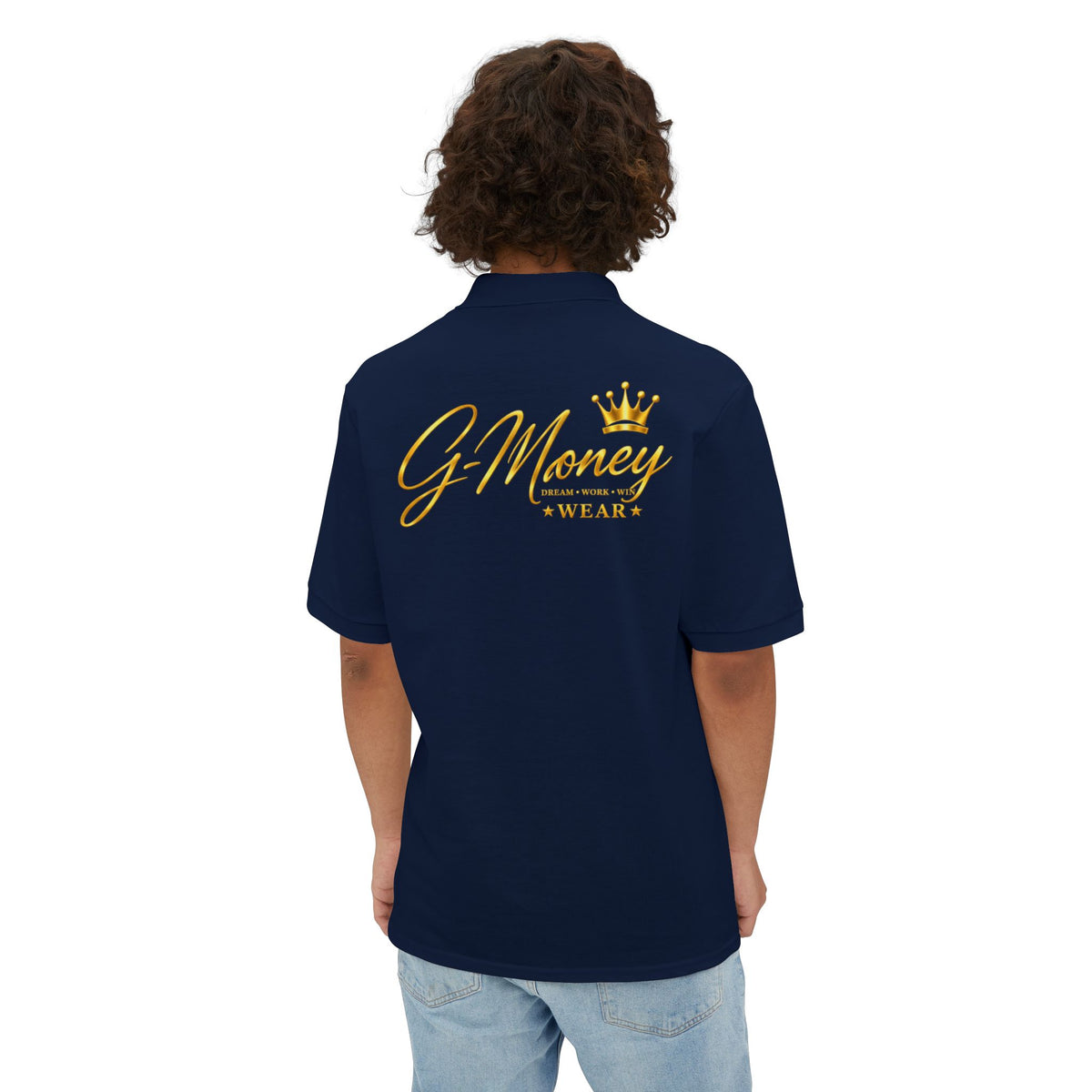 G-Money Wear Polo Shirt — Embroidered Crown Logo Men’s Piqué Polo