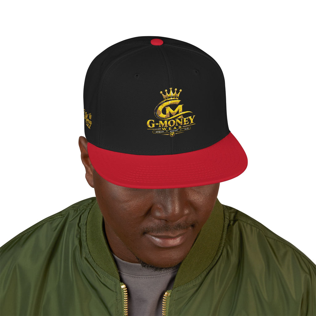 Money Crown Embroidered Snapback Hat
