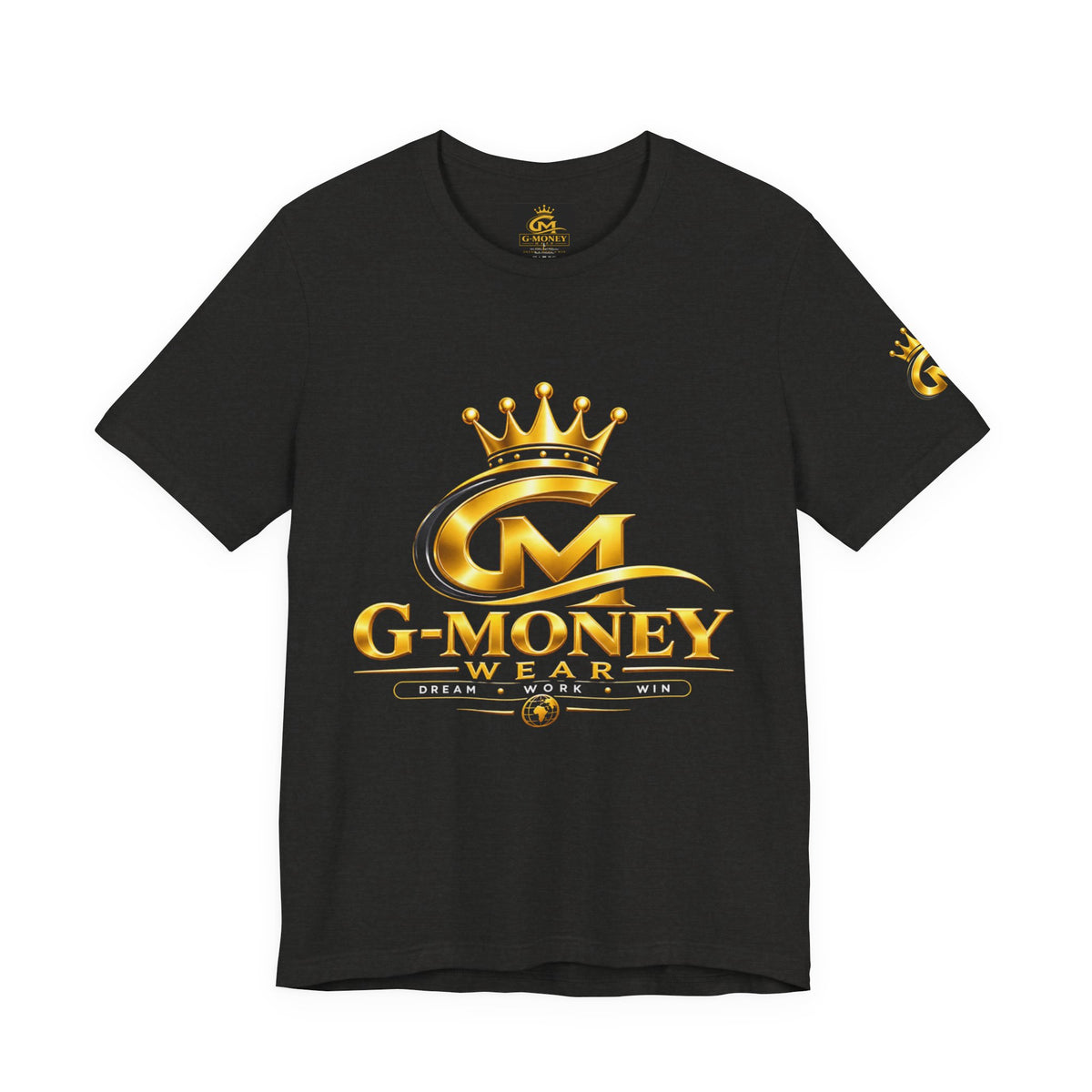 G-Money Logo T‑Shirt — Gold Crown Streetwear Tee