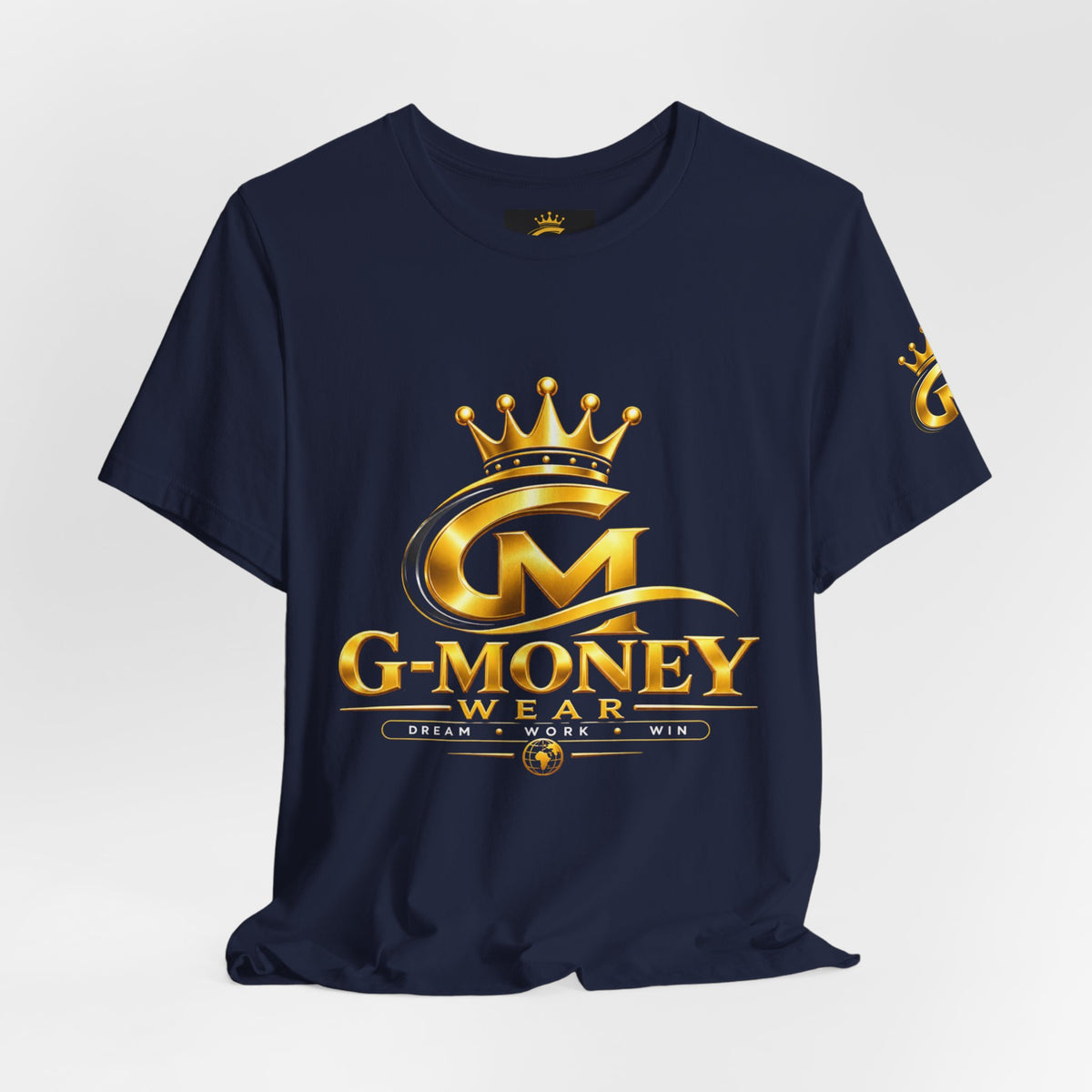 G-Money Logo T‑Shirt — Gold Crown Streetwear Tee
