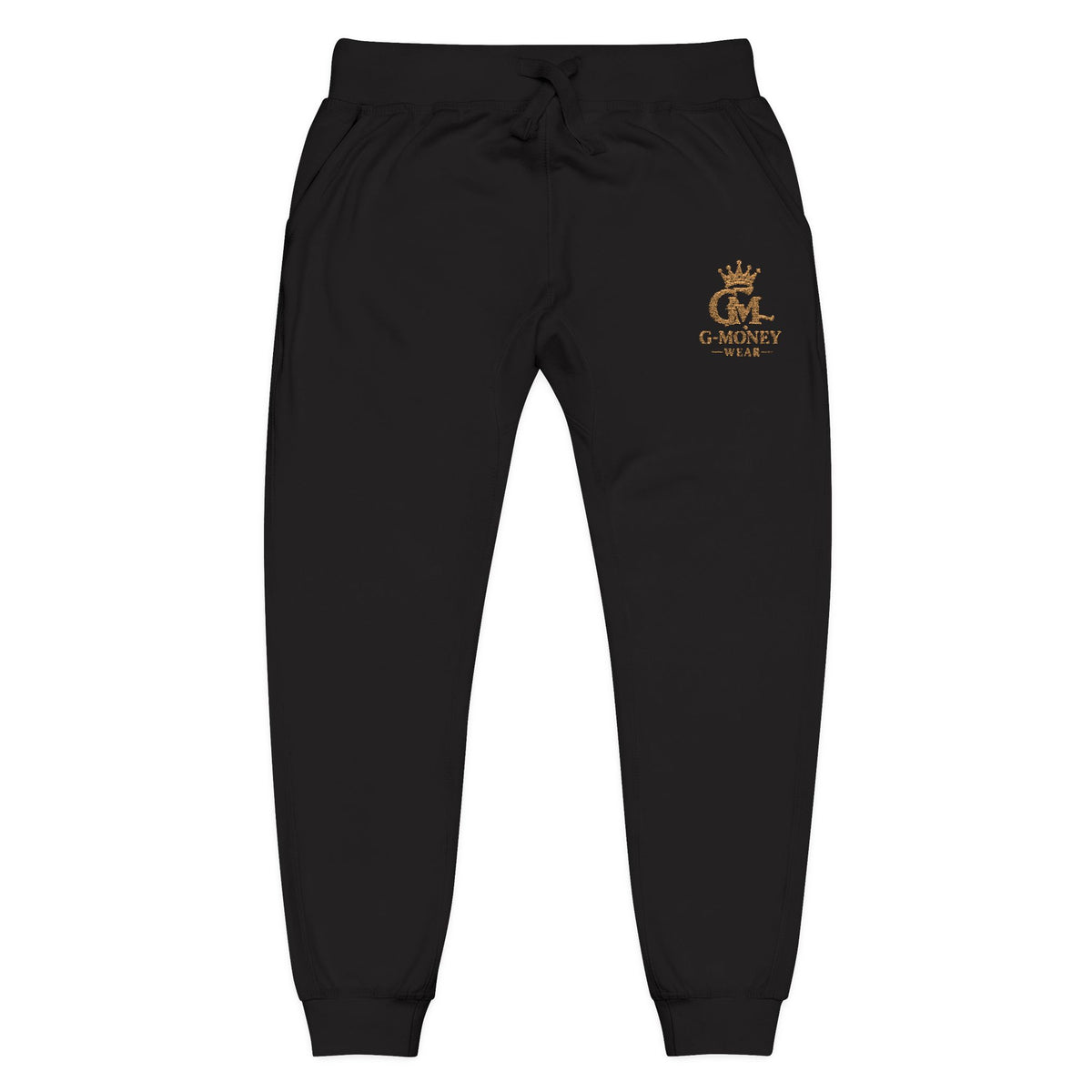 Embroidered 'Queen Vibes' Fleece Sweatpants — Cozy White Joggers