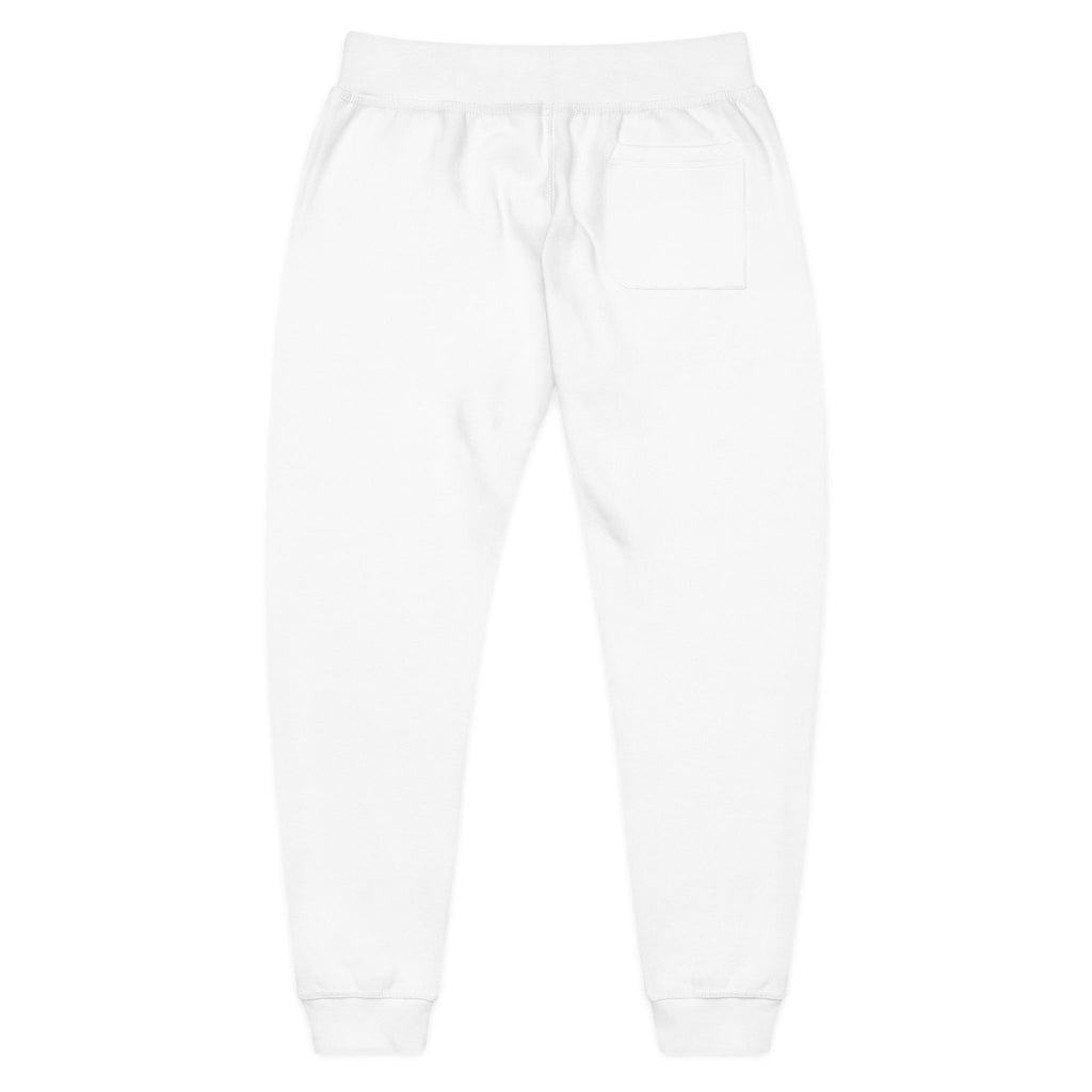 Embroidered 'Queen Vibes' Fleece Sweatpants — Cozy White Joggers