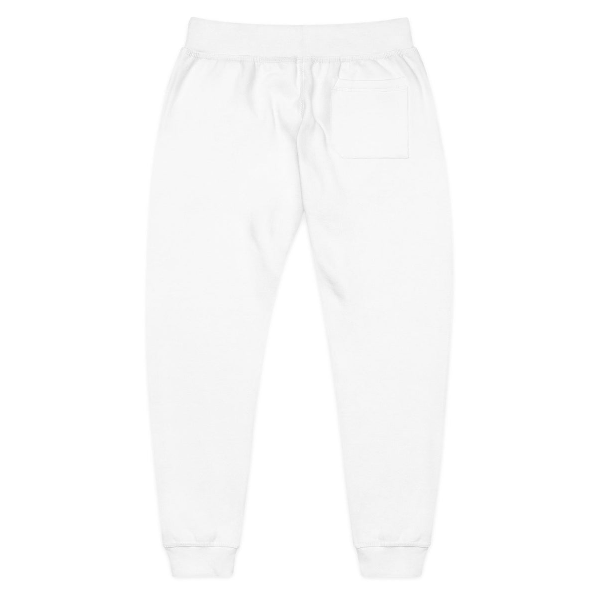 Embroidered 'Queen Vibes' Fleece Sweatpants — Cozy White Joggers